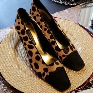 Gently used leopard heels